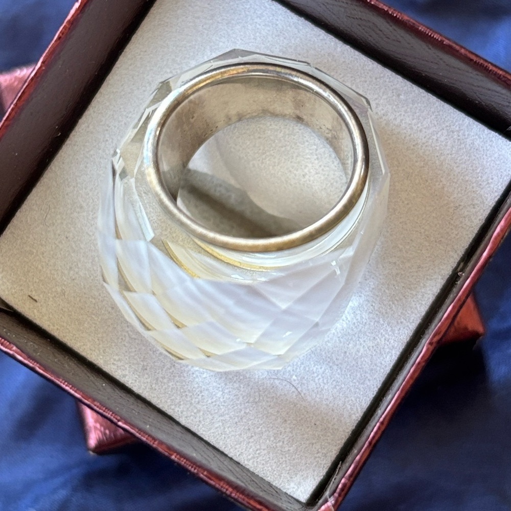 Swarovski Nirvana Ring Large Crystal Cocktail Whi… - image 4